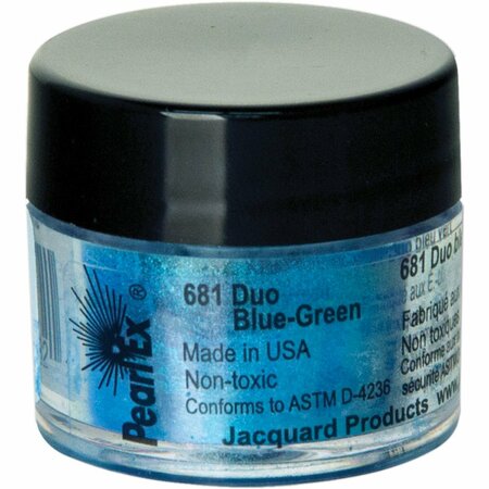 JACQUARD PRODUCTS Jacquard Pearl Ex JPXU681 Artist Pigment, Powder, Duo Blue Green, 3 g, Jar JACU-681